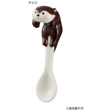 Japanese Cute Ceramic Spoon — Otter 02996