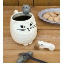 Japanese Cute Ceramic Spoon — Sitting Cat Grey 05649