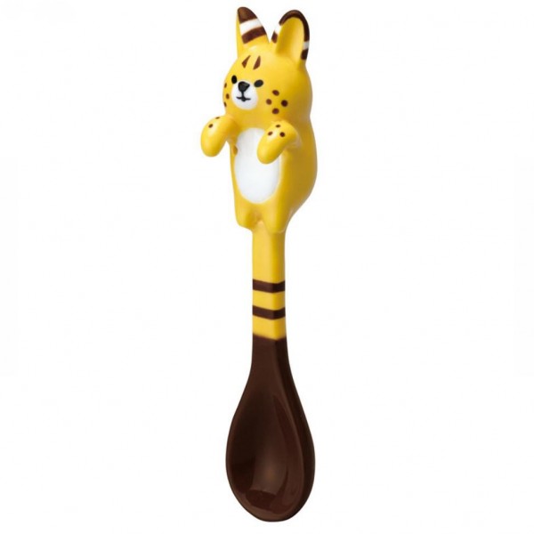 Japanese Cute Ceramic Spoon — Leptailurus Serval Cat 05297