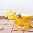 Japanese Cute Ceramic Spoon — Runaway Hamster Yellow 04226