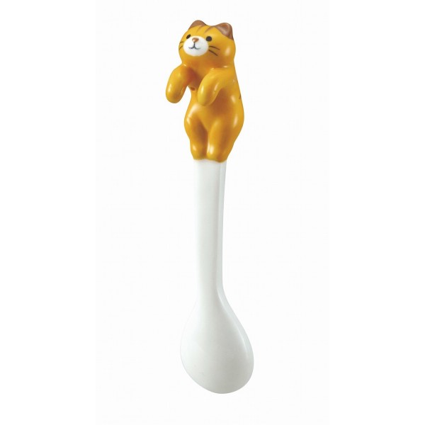 Japanese Cute Ceramic Spoon — Ginger Cat 01715