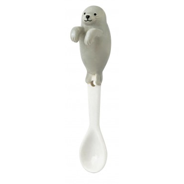 Japanese Cute Ceramic Spoon — Seal 05296