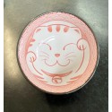 Japanese Cute Lucky Cat Porcelain Cat Pattern Bowl Ceramic Small Bowl Red