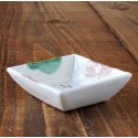 Japanese Mino Ware Square Mini Dish Porcelain Plate Ceramic Plate Beige