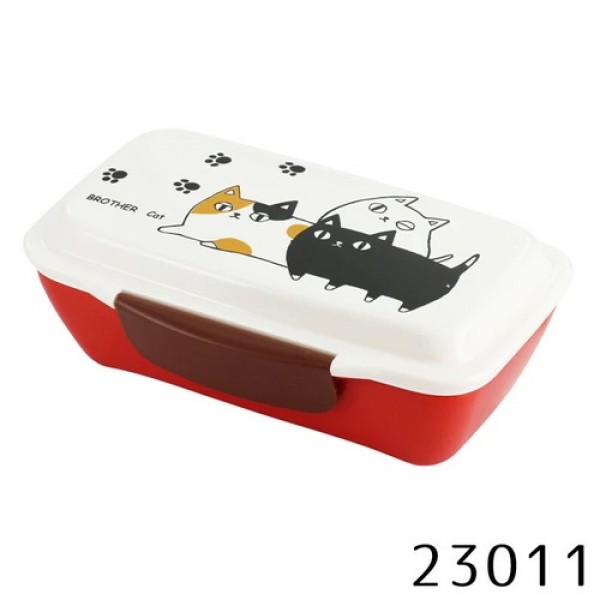 Japanese Neko Sankyodai Cute Cats Lunch box Bento Box Red