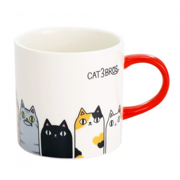 Japanese Neko Sankyodai Porcelain Cat Mug Ceramic Cup Coffee Mug