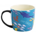 Japanese Neko Sankyodai Porcelain Cat Mug Ceramic Cup Coffee Mug 05624