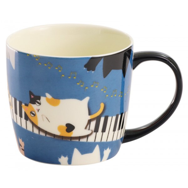 Japanese Neko Sankyodai Porcelain Cat Mug Ceramic Cup Coffee Mug 05626