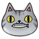 Japanese Neko Sankyodai Cat Face Small Plate Mini Dish Ceramic Plate A 04616