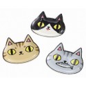 Japanese Neko Sankyodai Cat Face Small Plate Mini Dish Ceramic Plate C 04618