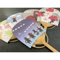 Japanese Paper Hand Fan Summer Small Fan Cat Pattern Music
