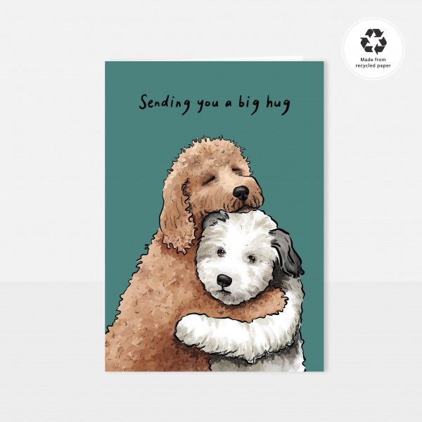Chlo Studio Greeting Card Dog Pattern Card Big Hug