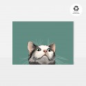 Chlo Studio Greeting Card Cat Pattern Card Curious Cat