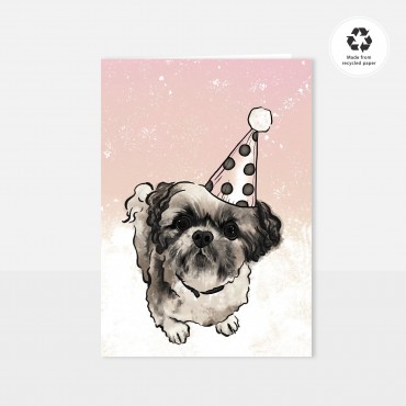 Chlo Studio Greeting Card Dog Pattern Card Birthday Dog