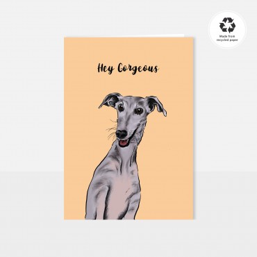 Chlo Studio Greeting Card Dog Pattern Card Hey Gorgeous 