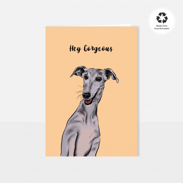 Chlo Studio Greeting Card Dog Pattern Card Hey Gorgeous 