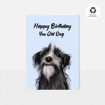 Chlo Studio Greeting Card Dog Pattern Card Old Dog