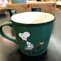 Japanese Snoopy Ceramic Coffee Mug Porcelain Cup Green 300ml