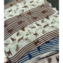 Cotton And Linen Blend Ladys Scarf Cat Scarves 45*160cm