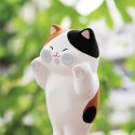 Japanese Lucky Ornament Unglazed Ceramic Home Decoration Window Cat Black
