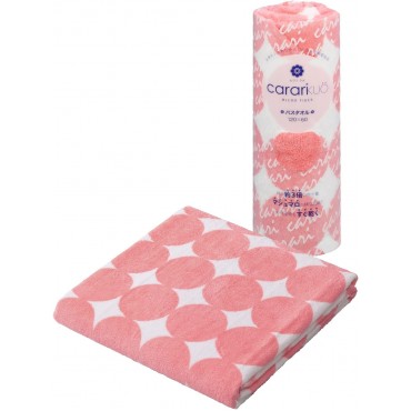 CB Japan Cararikuo Bath Towel Pink Circle 05483