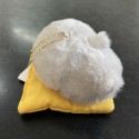 Japanese Sleeping Cat Plush Keychain Soft Toy Small H6cm Gray 05711