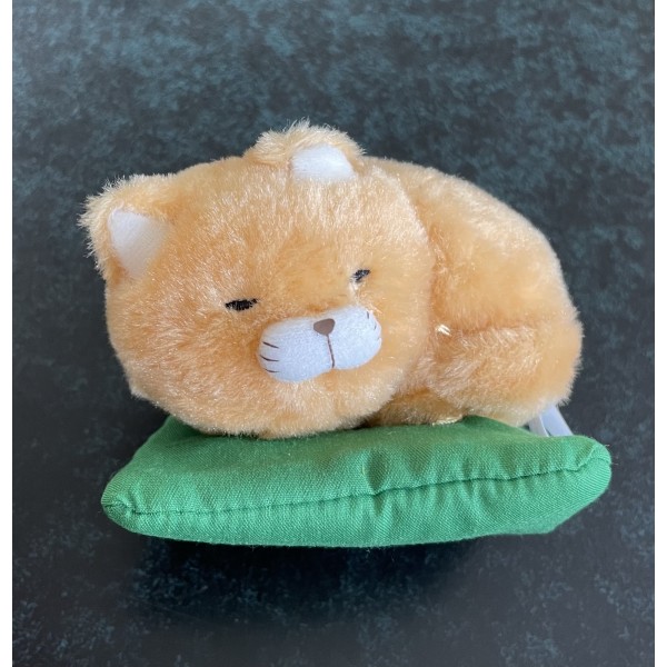 Japanese Sleeping Cat Plush Keychain Soft Toy Small H6cm Ginger 05712