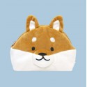 HUGHUG Japanese Cute Shiba Inu Plush Purse Soft Pouch Dog Pencil Case Makeup Bag