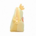 HUGHUG Japanese Cute Yellow Parakeet Bird Plush Purse Soft Pouch Pencil Case Makeup Bag