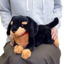 Hizawanko Black Miniature Dachshund Dog Soft Toy 38cm 03168
