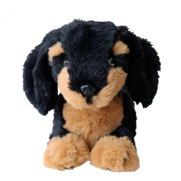 Hizawanko Black Miniature Dachshund Dog Soft Toy  28cm 05044