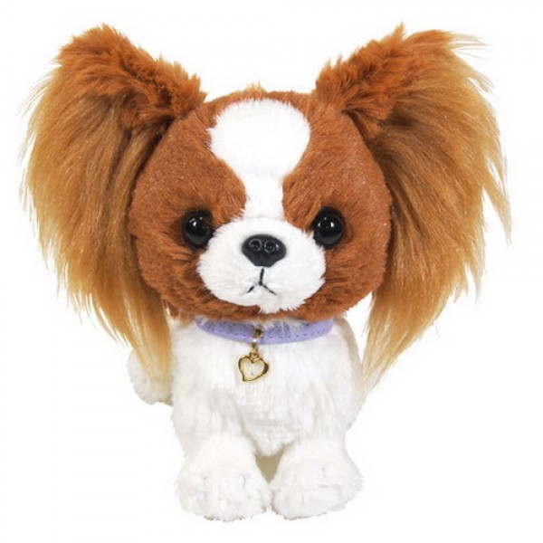 PUPS! Japanese Small Papillon Puppy Soft Toy For Kids Stuffed Animal Dog Plush Toy