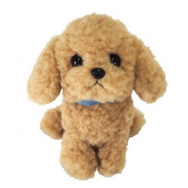 PUPS! Japanese Small Beige Poodle Puppy Soft Toy For Kids Stuffed Animal Dog Plush Toy