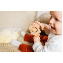  The Kiss Co Pēpi Kiss - All Natural Teething Rattle Wooden Toy