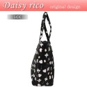 DAISY RICO Tote Bag Lovely Cat Handbag PU Tote Bag Leather Bag Black 