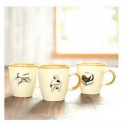 KAKUNI Japanese Lovely Cats Porcelain Coffee Mug Ceramic Cup Buchi