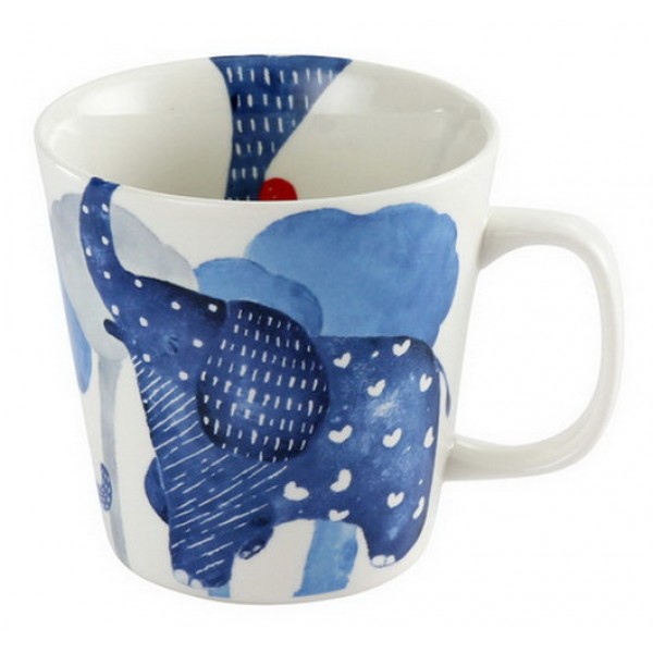Japanese Kawaii Forest Animals Elephant Pottery Coffee Mug Ceramic Cup Gift