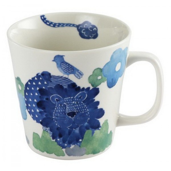 Japanese Kawaii Forest Animals Lion Pottery Coffee Mug Ceramic Cup Gift