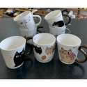 Japanese Neko Sankyodai Porcelain Cat Mug Ceramic Cup Neko Coffee Mug Sabatora