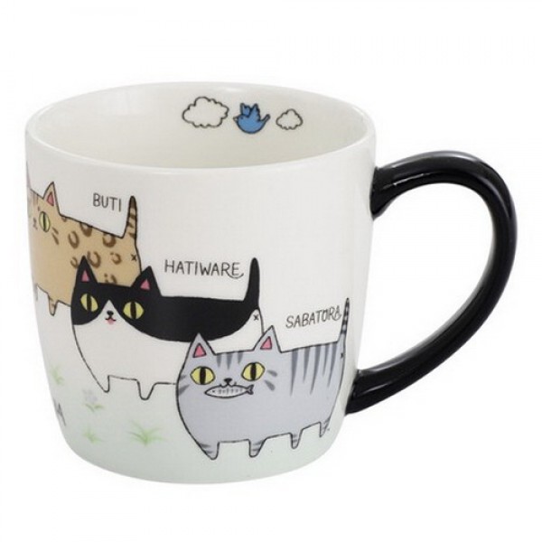 Japanese Neko Sankyodai Porcelain Cat Mug Ceramic Cup Coffee Mug Team