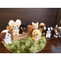 PUPS! Japanese Small Brown Poodle Puppy Soft Toy For Kids Stuffed Animal Dog Plush Toy